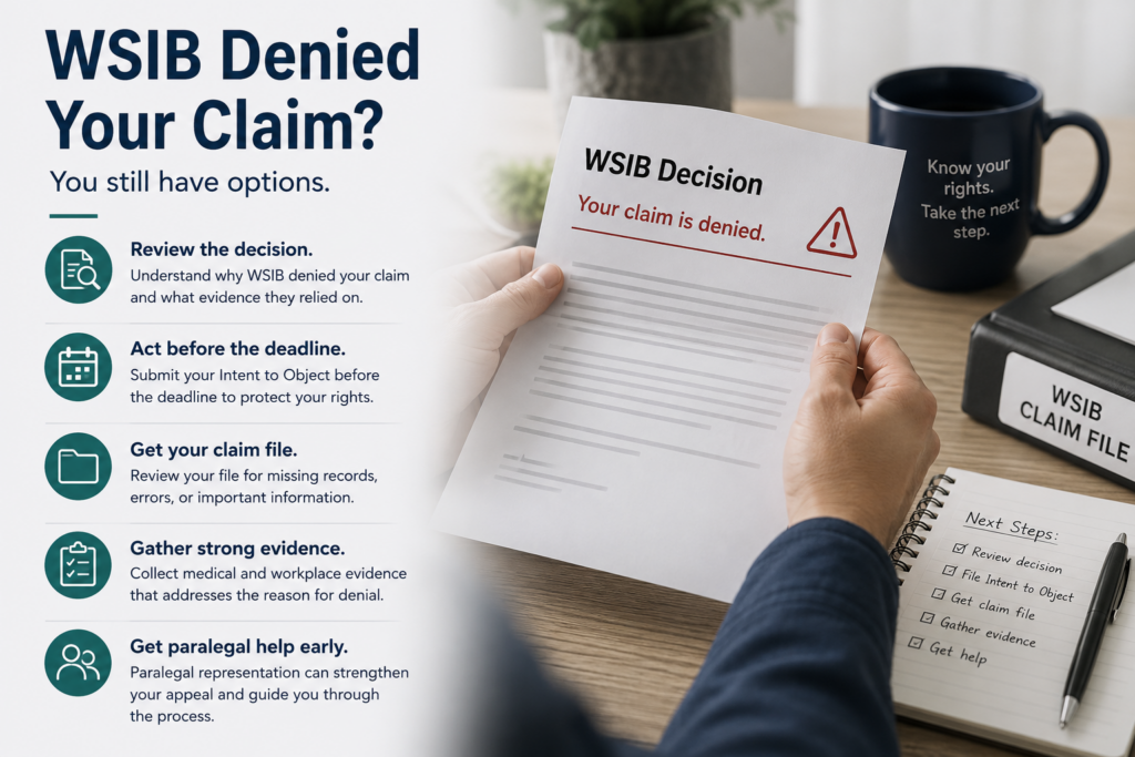 What to Do if WSIB Denies Your Claim checklist image