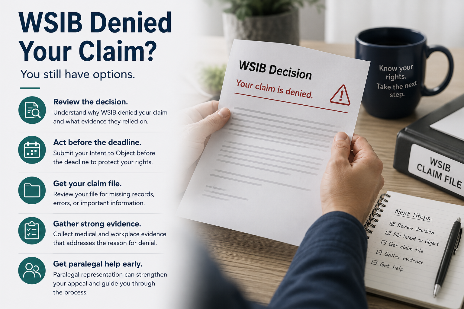 What to Do if WSIB Denies Your Claim checklist image